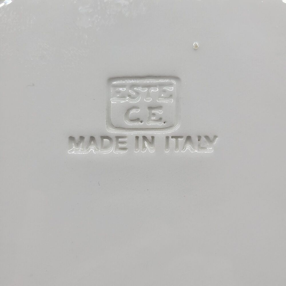 ESTE CE Italy Yellow And Green Striped  12 3/4" Plate - Picture 4 of 6
